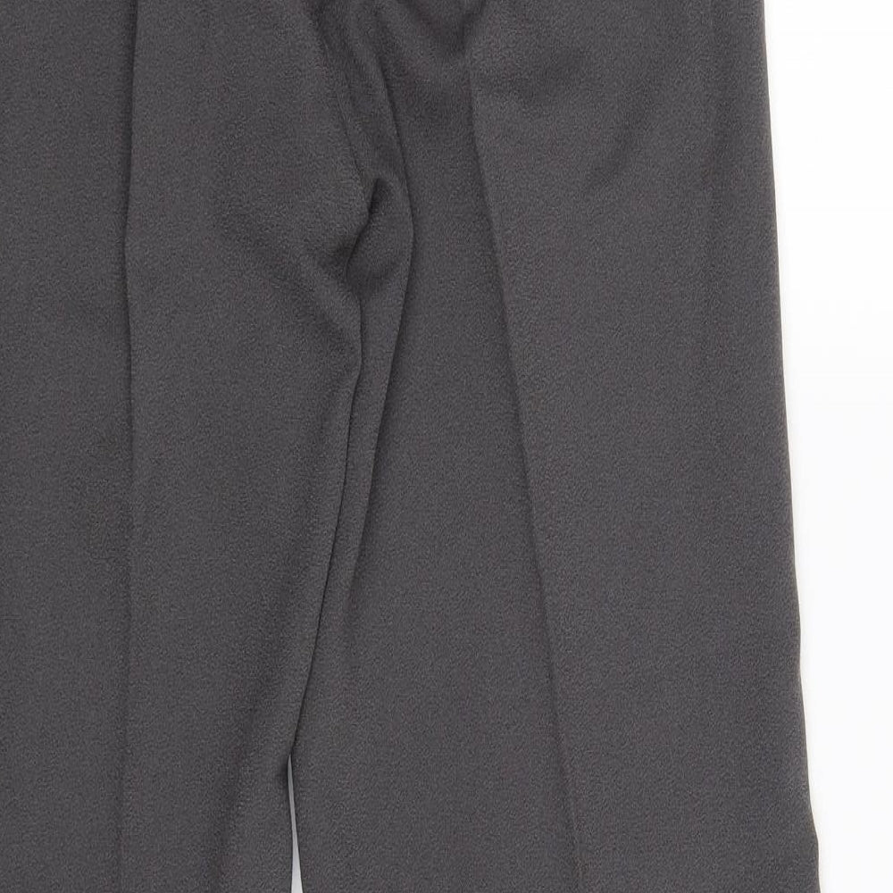 Anne Brooks Womens Grey Trousers Size 12 L28 in