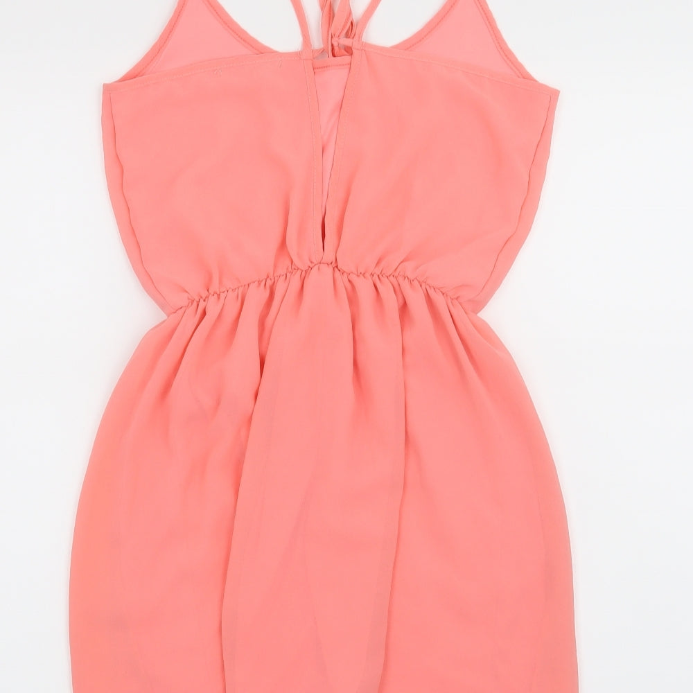 SHANA Womens Pink A-Line Size S
