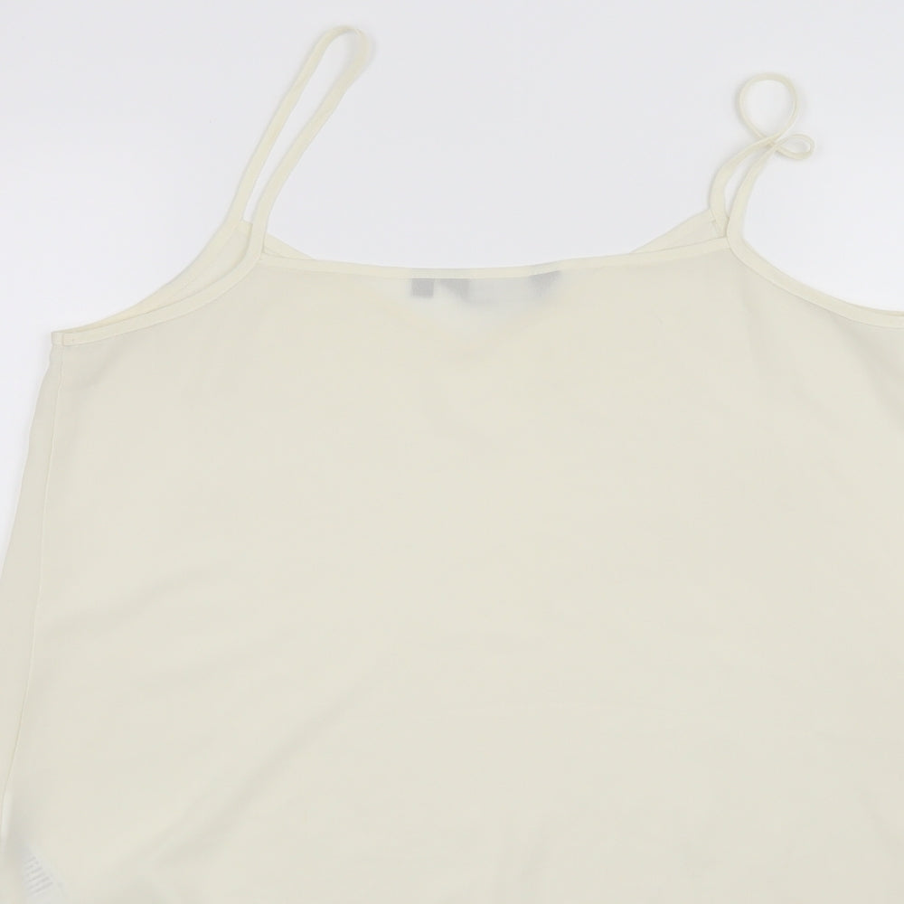 New Look Womens White Basic Tank Size 10