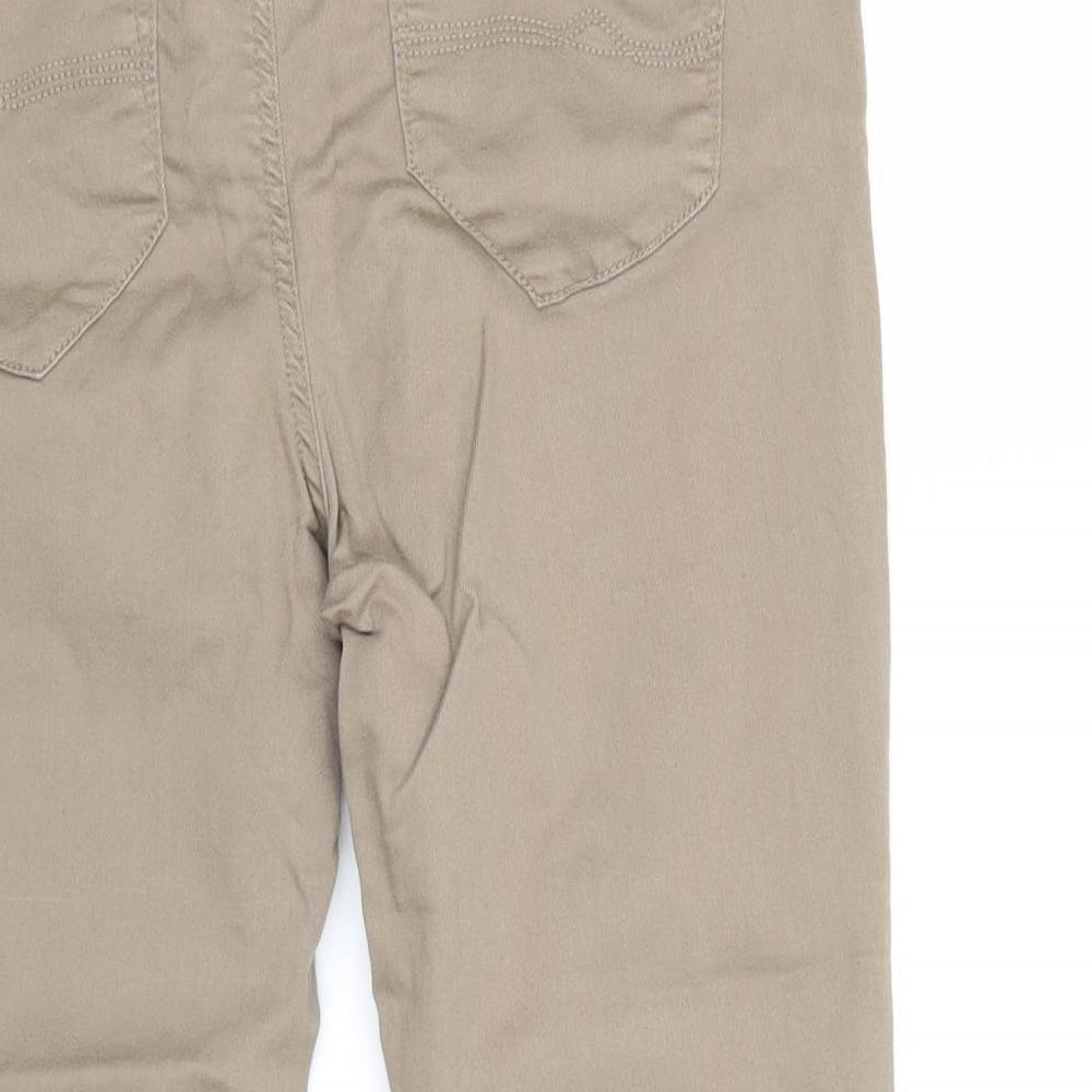 Yessica Womens Beige Straight Jeans Size 12 L24 in