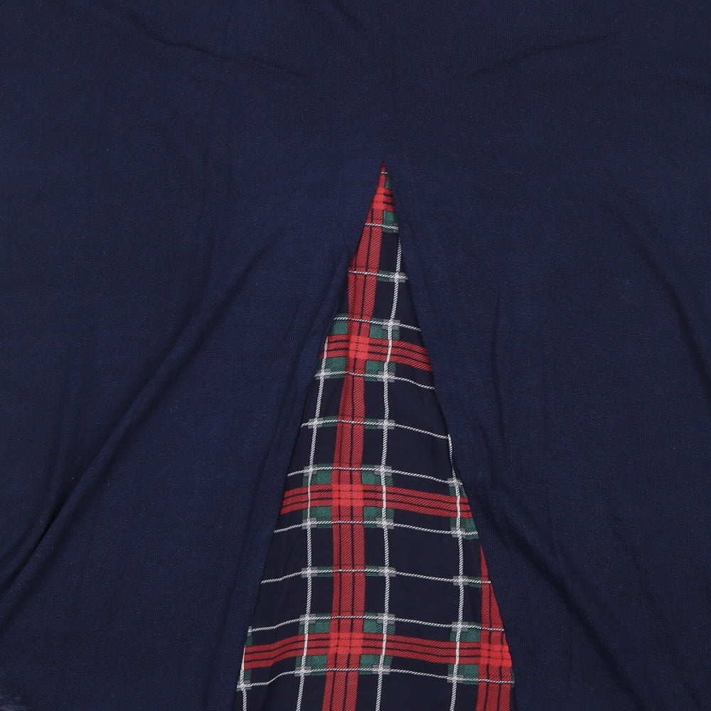 QED London Womens Blue Check Pullover Jumper Size S