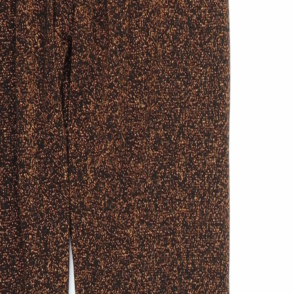 PRETTYLITTLETHING Womens Orange Trousers Size 4 L29 in