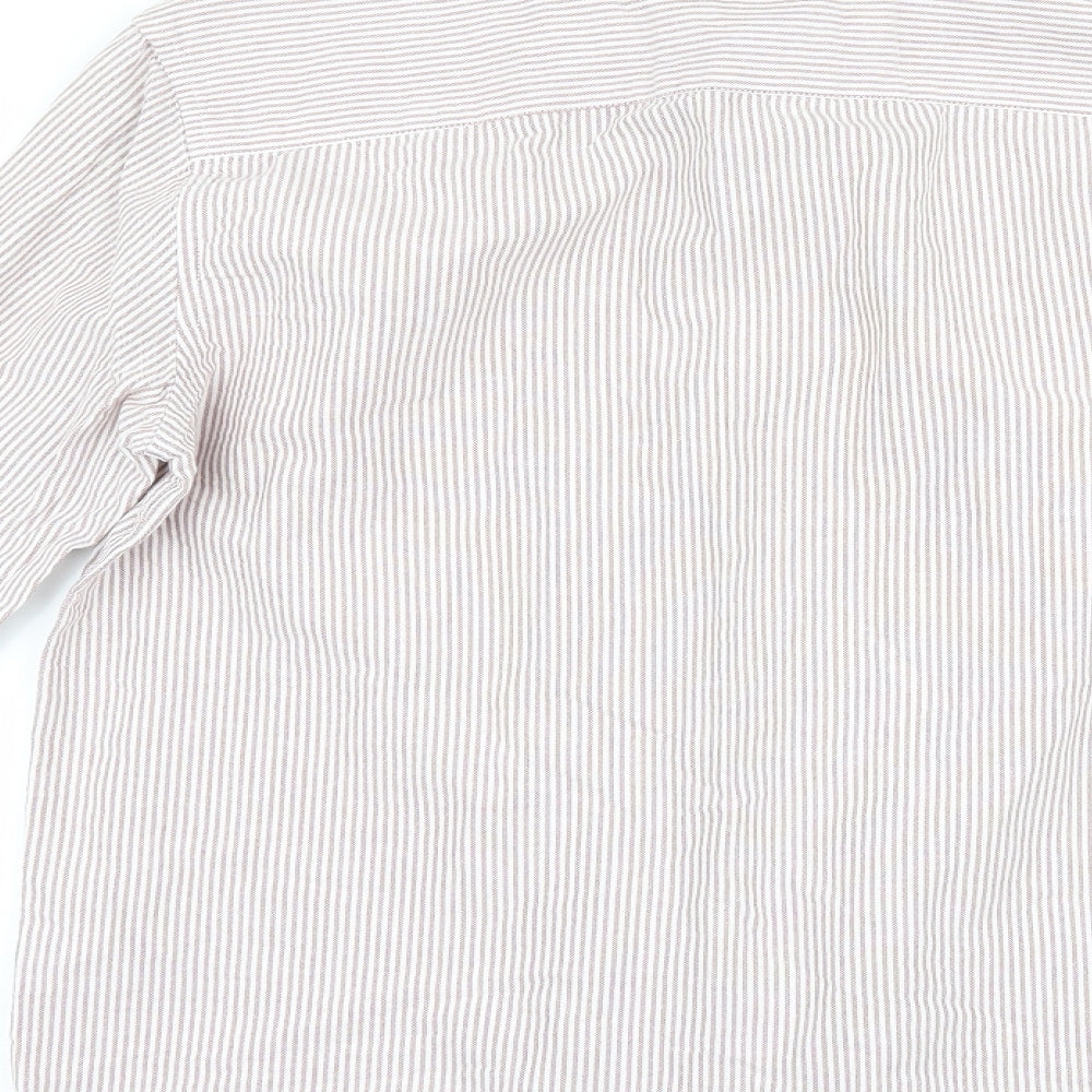 Topman Mens Red Striped Button-Up Size L