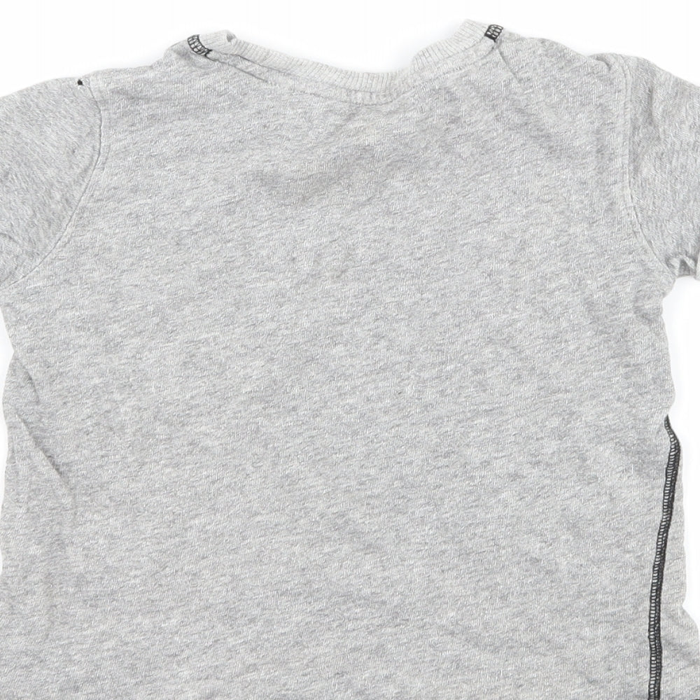 NEXT Boys Grey Basic T-Shirt Size 4 Years - graphic