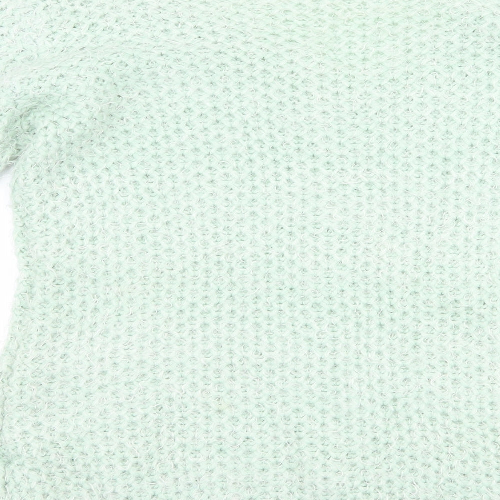 Brand and care label for F&F women’s green jumper, size UK 16