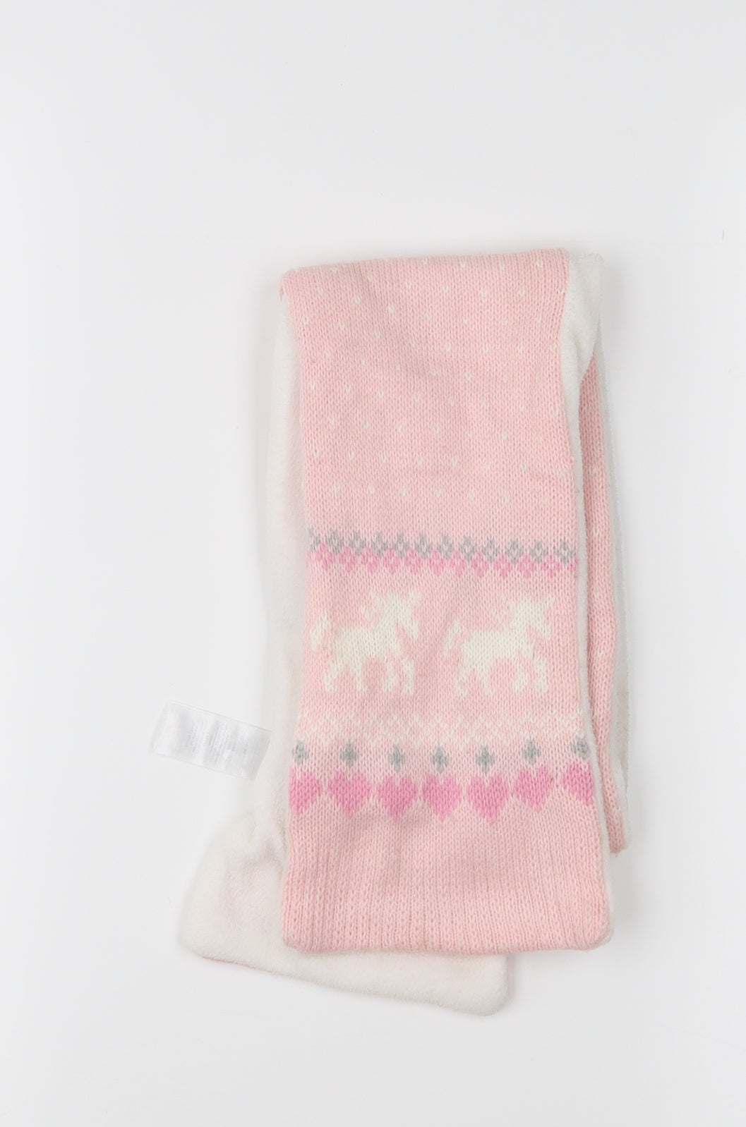 Primark Pink Fair Isle Scarf Scarves & Wraps One Size