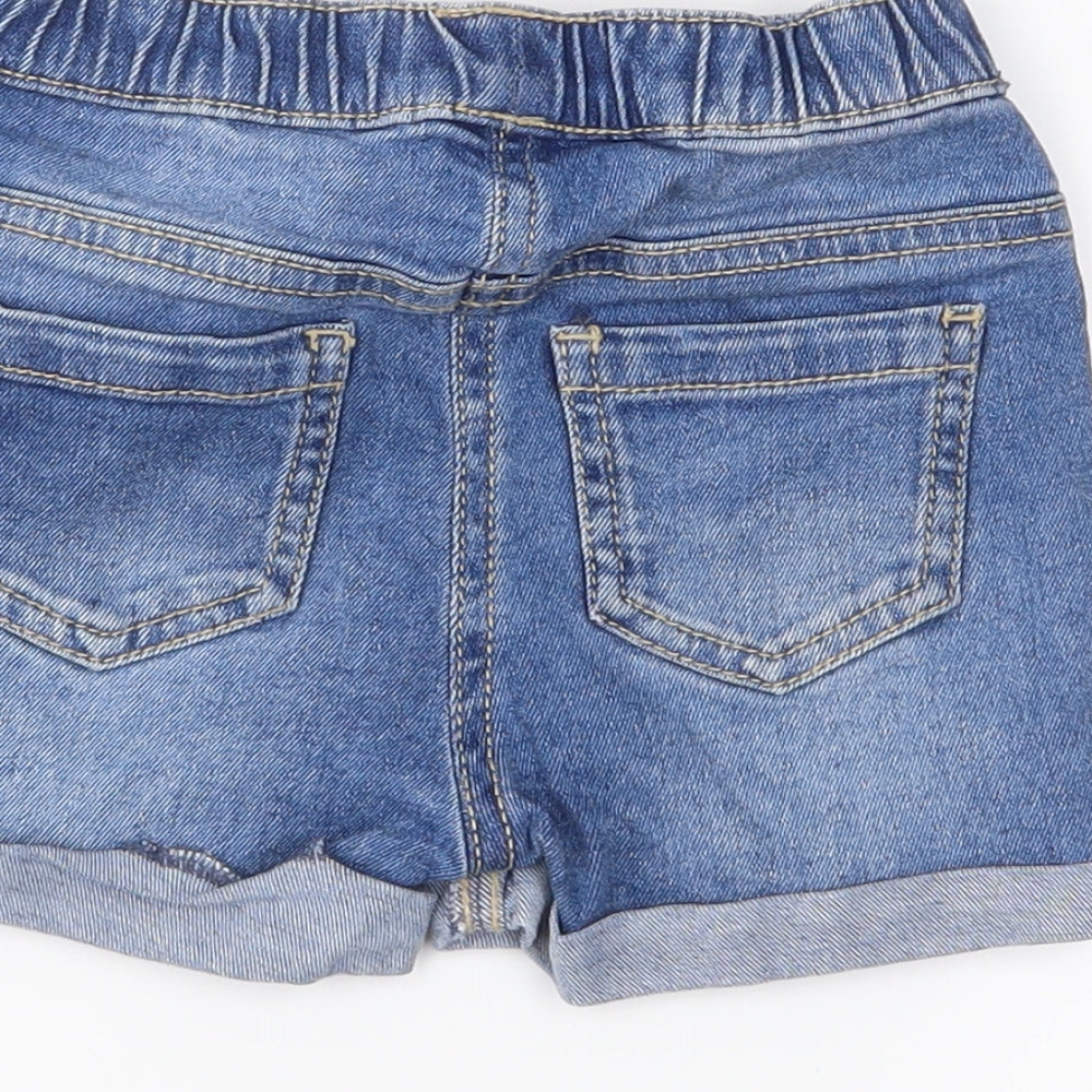 Preworn Girls Blue Bermuda Shorts Size 2-3 Years