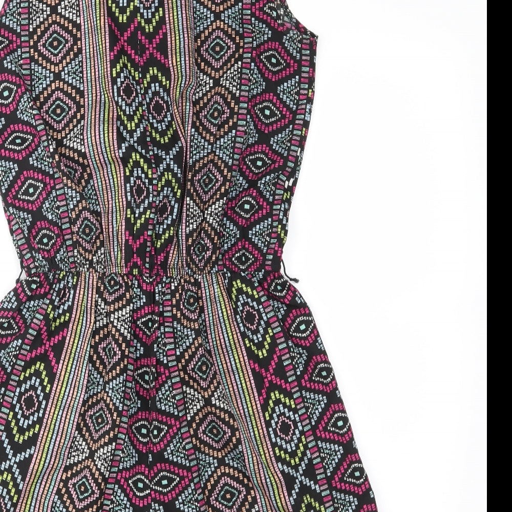 Atmosphere Womens Purple Fair Isle Playsuit One-Piece Size 8