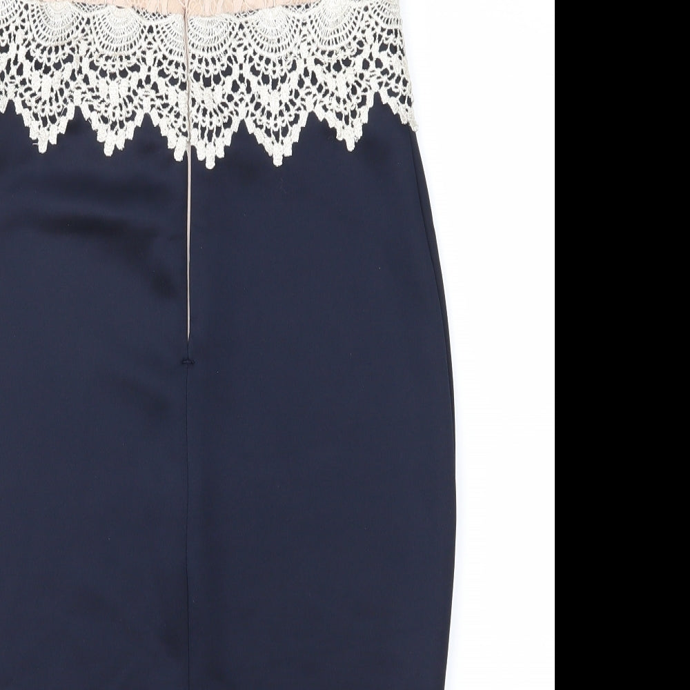 AX Womens Blue Pencil Dress Size 8