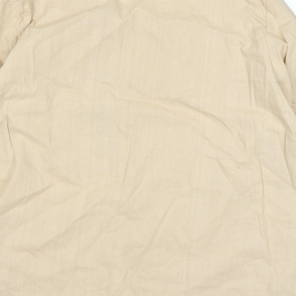 Preworn Womens White Basic Button-Up Size M