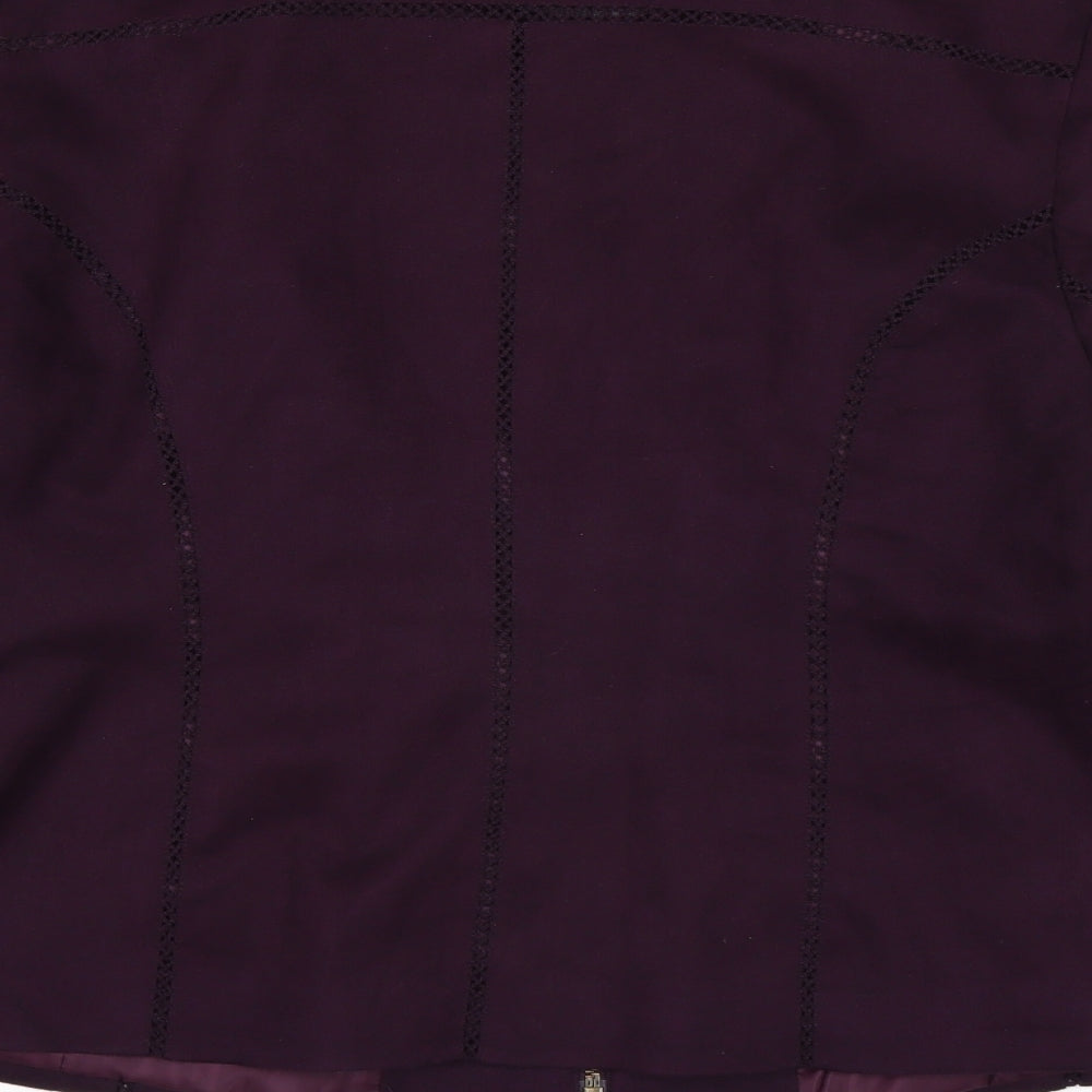 M&Co Womens Purple Jacket Size 16