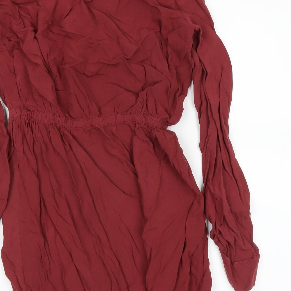 New Look Womens Red A-Line Size 8
