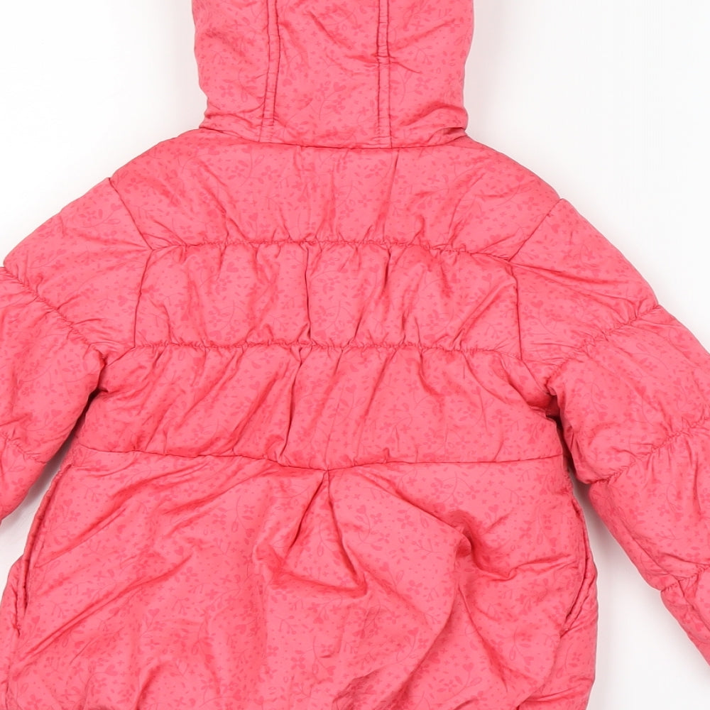 Indigo Pink Puffer Jacket Coat Size 12-18 Months