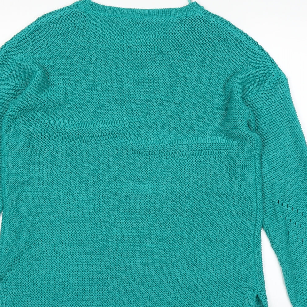 F&F Womens Green Pullover Jumper Size 12