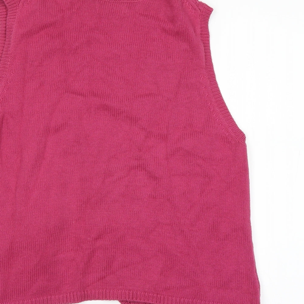 VanHeusen Womens Pink Cardigan Jumper Size M
