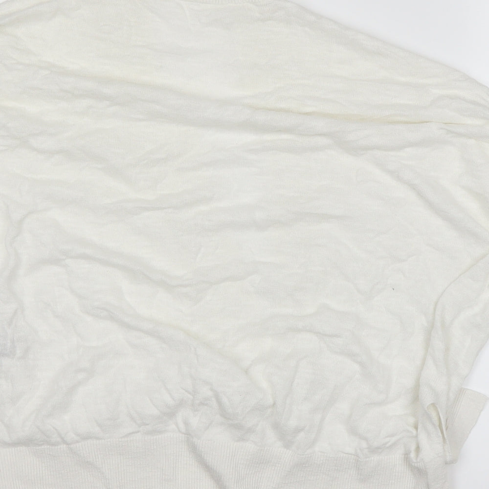 Gap Womens White Cardigan Jumper Size S
