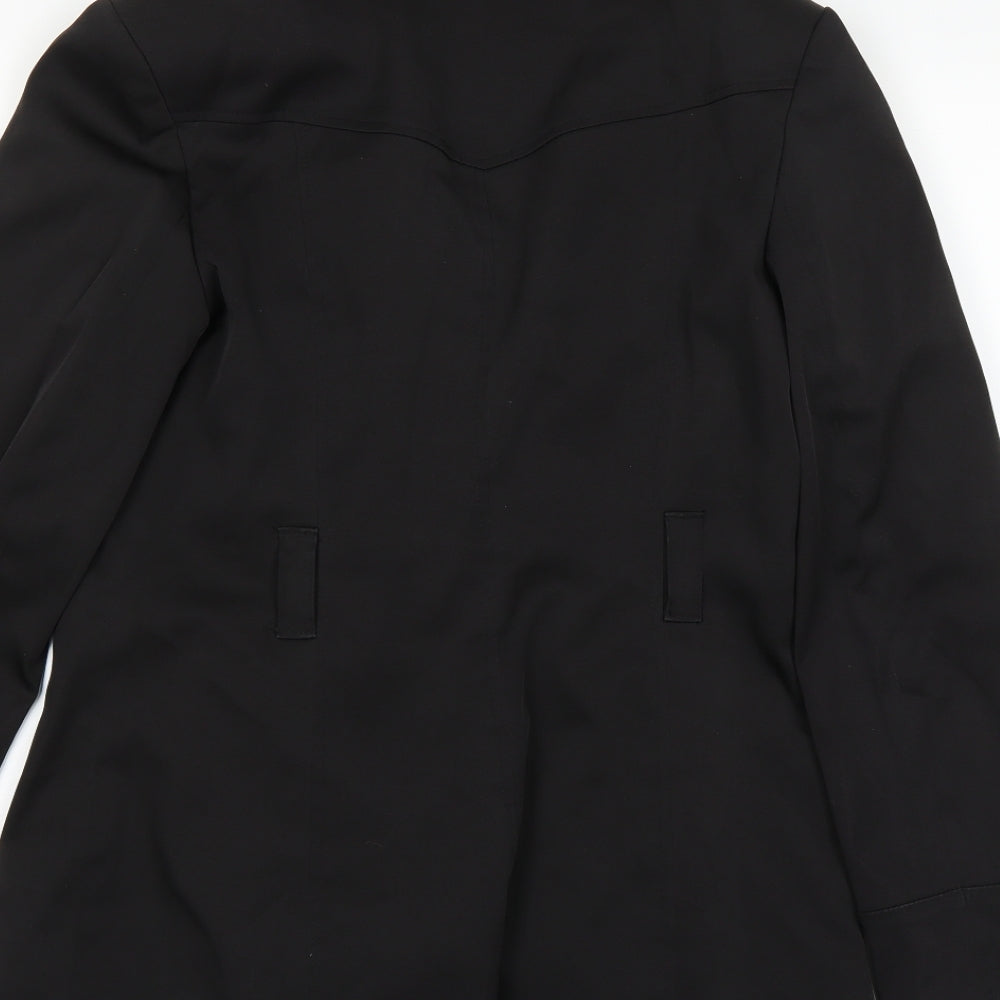 DEBINHAMS Womens Black Overcoat Coat Size 10