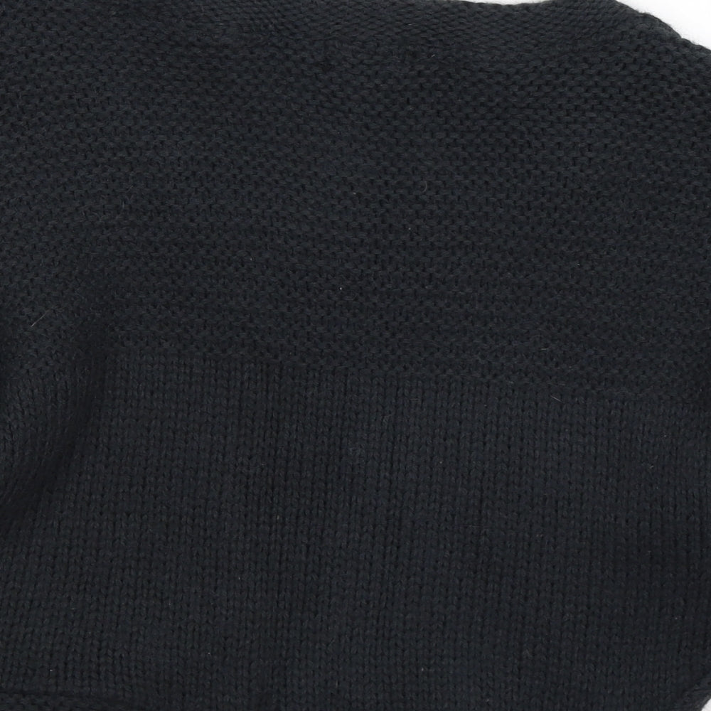 tophop Womens Blue Knit Pullover Jumper Size 6 - cropped
