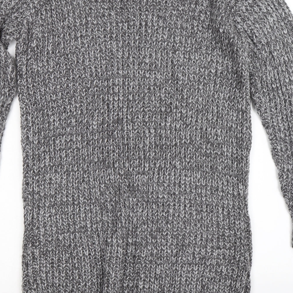 Boohoo Womens Grey Knit Pullover Jumper Size S
