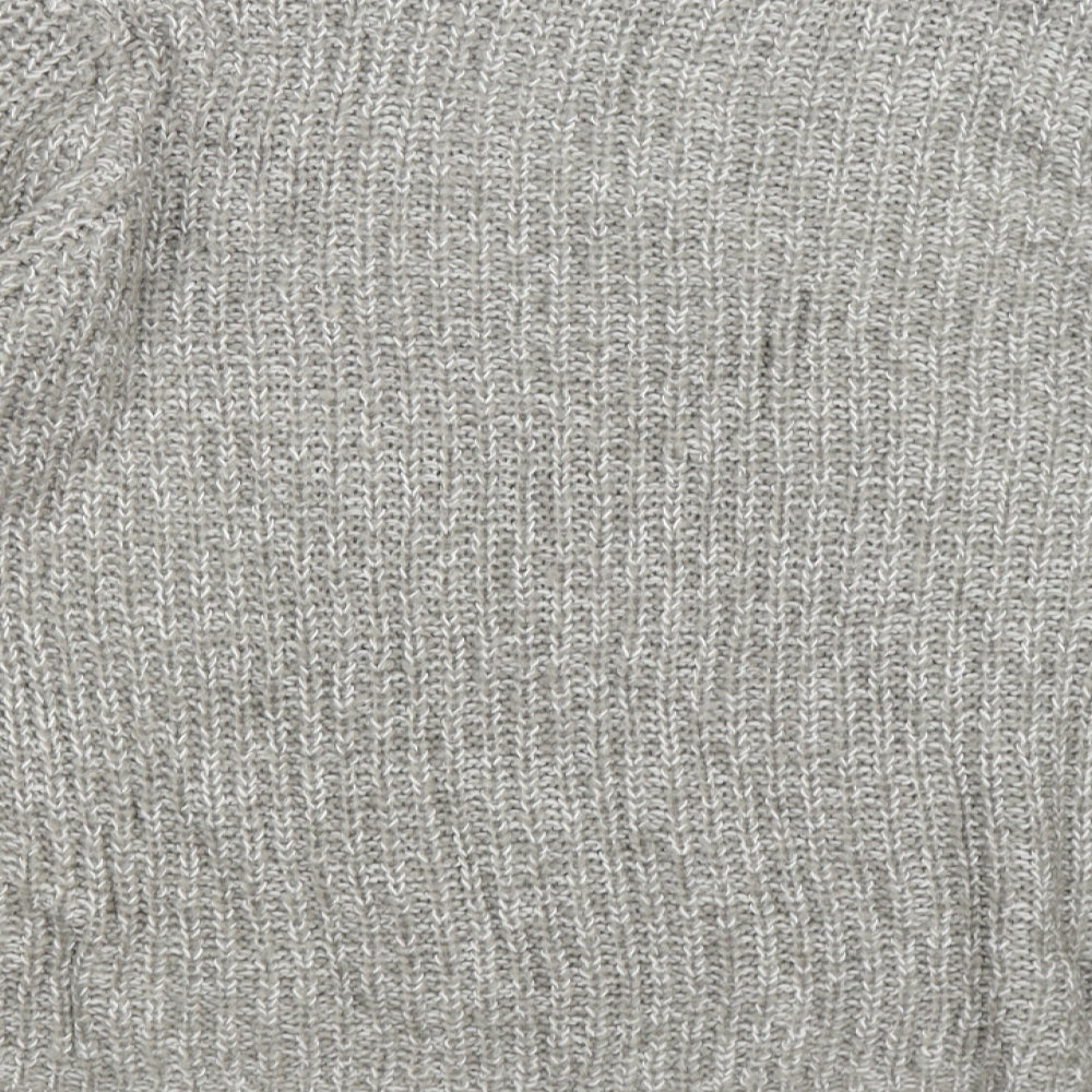ove knitwear Womens Grey Knit Wrap Jumper Size 16
