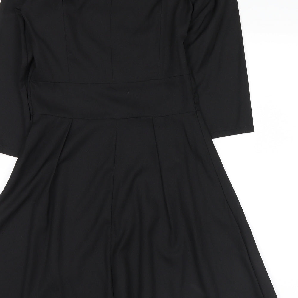 Vintage Womens Black Shirt Dress Size S