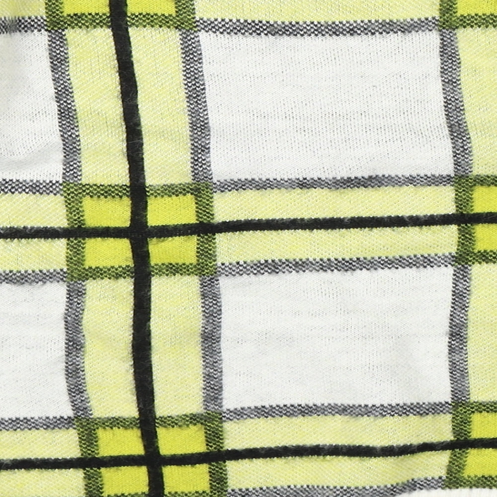 Primark Womens Yellow Check Pullover Jumper Size 10