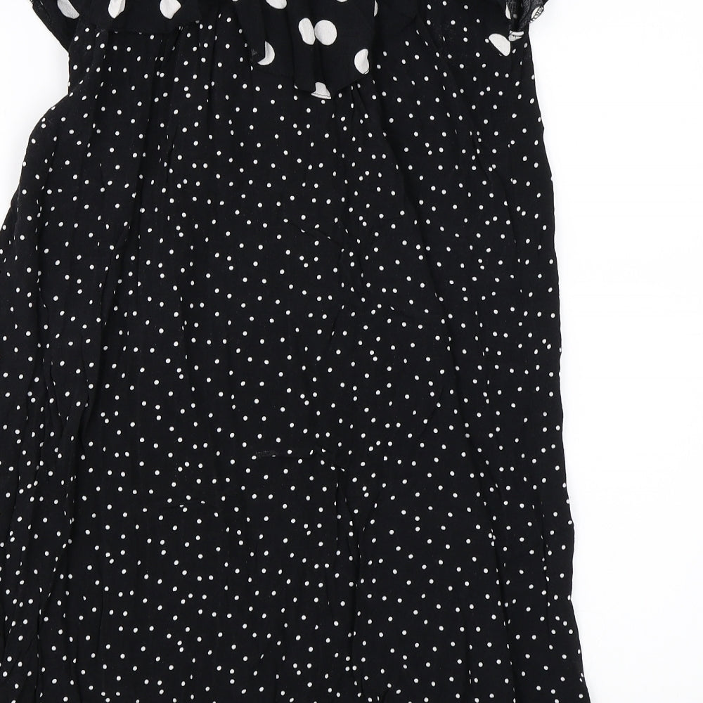 Newlook Womens Black Polka Dot Mini Size 12