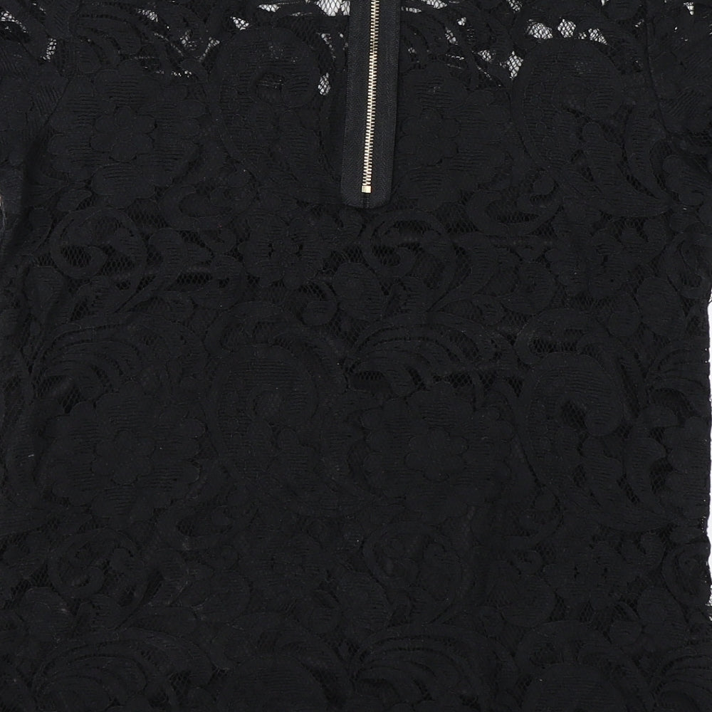 Alice & You Womens Black Basic T-Shirt Size 8