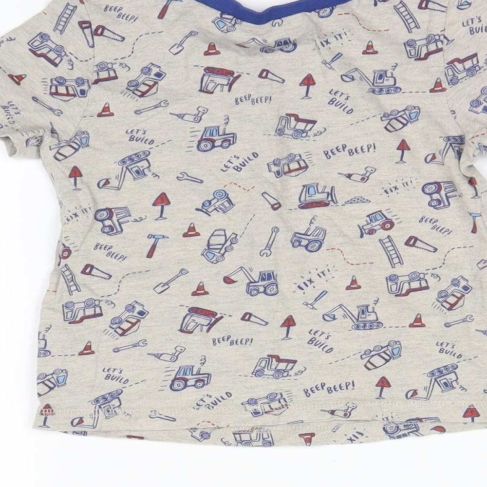 George Boys Grey Polka Dot Basic T-Shirt Size 2-3 Years