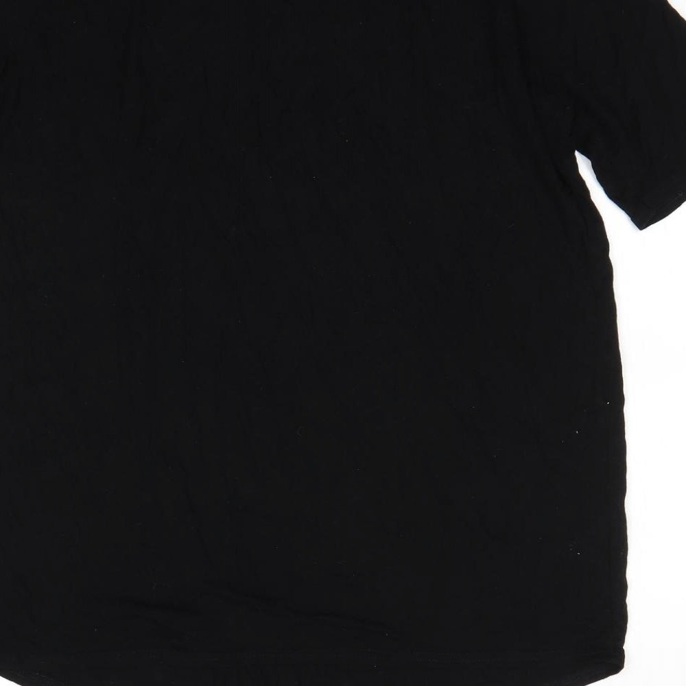 Boohoo Womens Black Basic T-Shirt Size 12