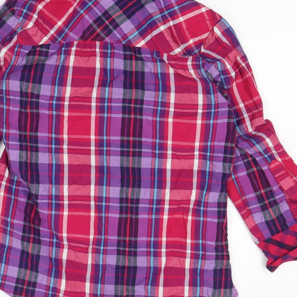 Falmer Womens Multicoloured Check Basic Button-Up Size 8