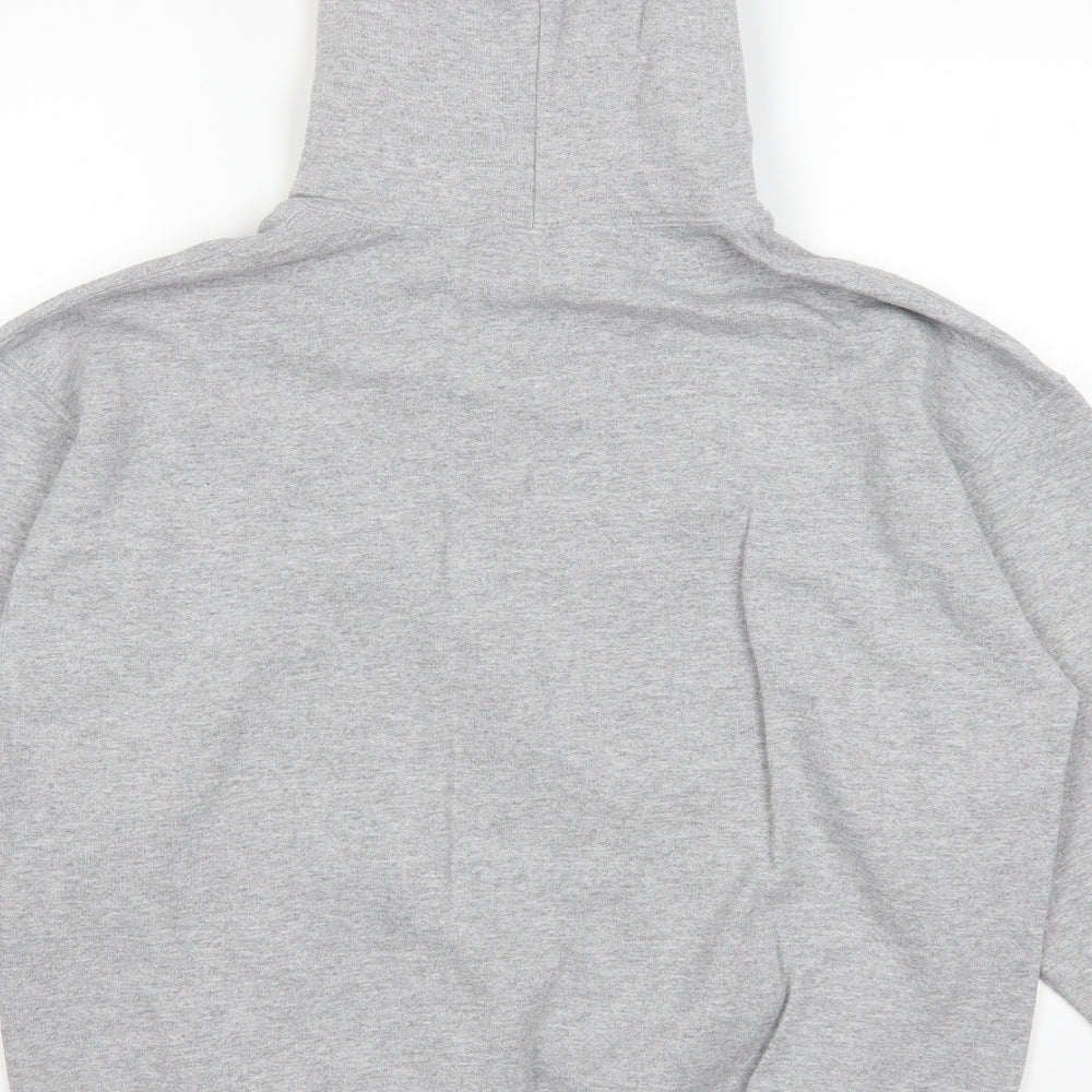 Gildan Mens Grey Pullover Hoodie Size M