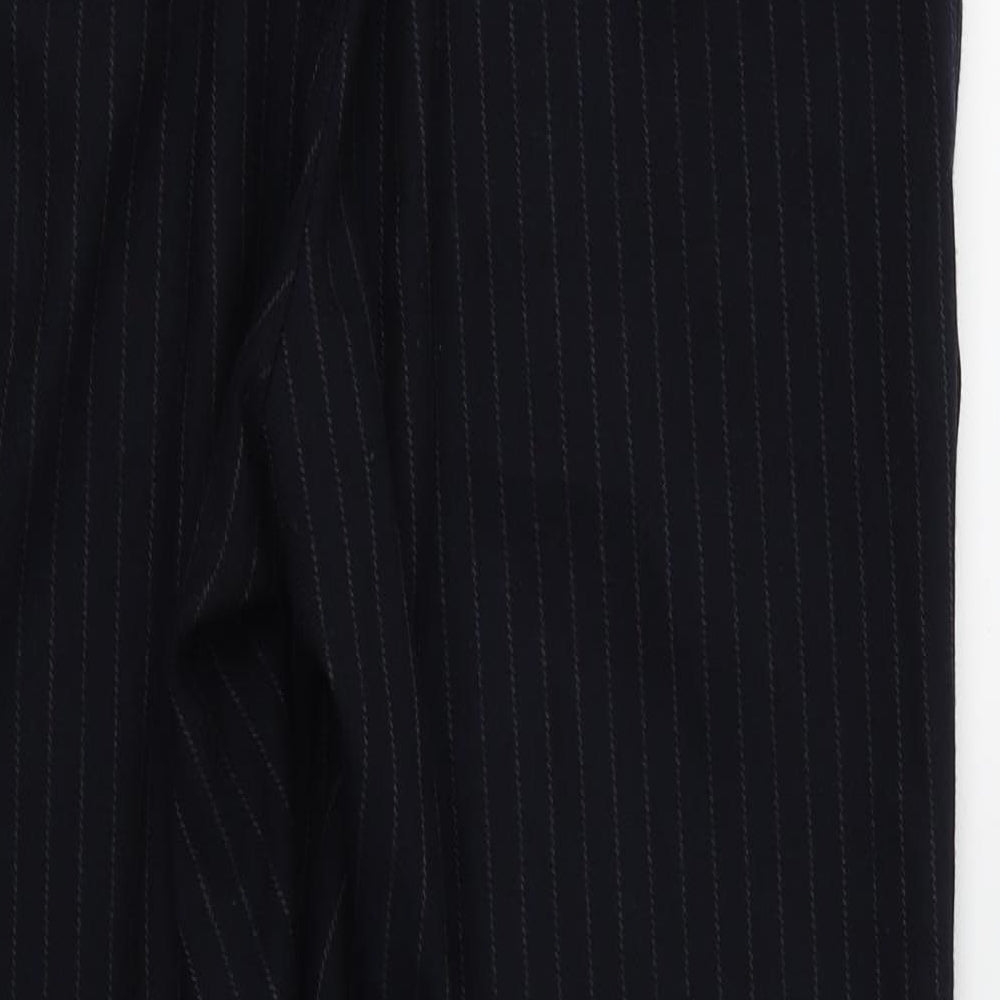 H&M Womens Blue Striped Dress Pants Trousers Size 14 L27 in