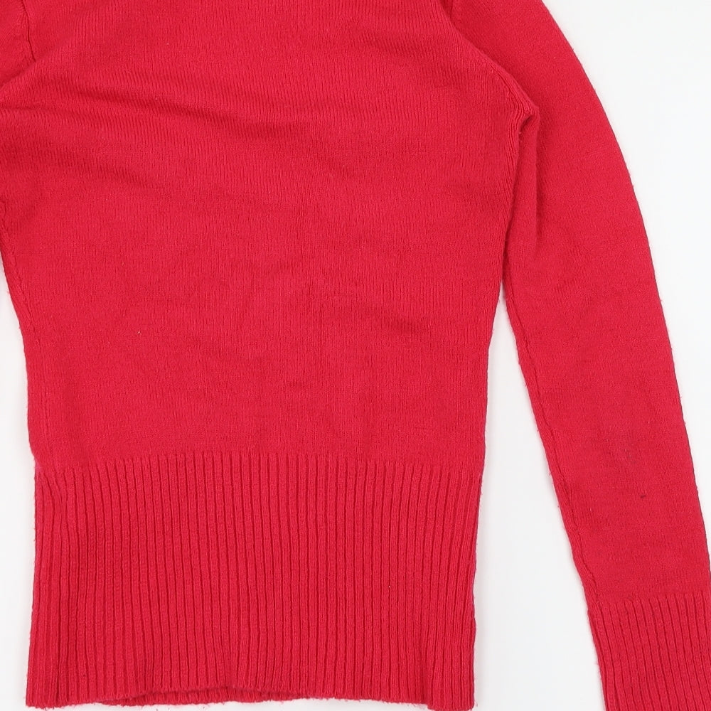 TALLY WEiJL Womens Pink Pullover Jumper Size 8