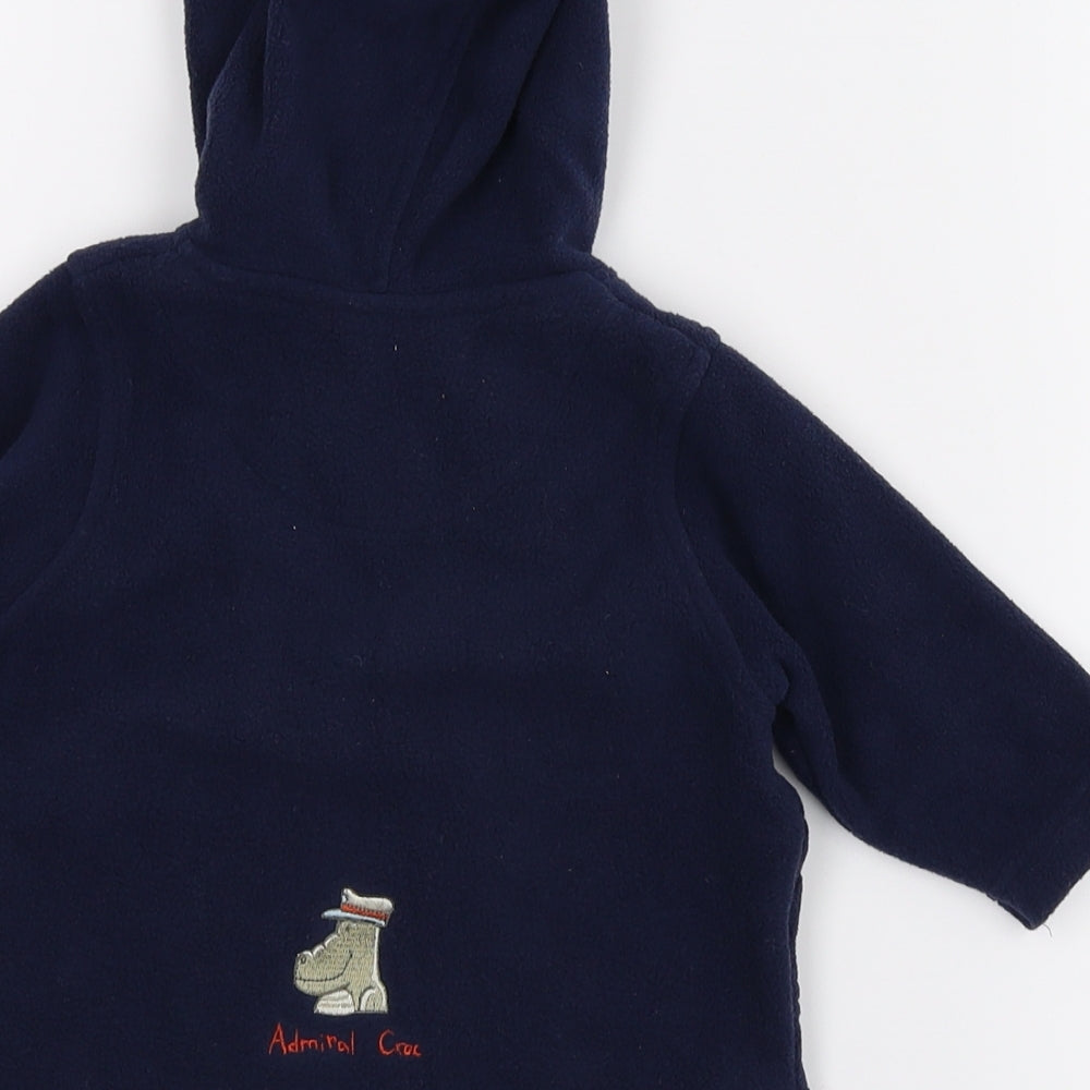 Boots Boys Blue Fleece Basic Coat Coat Size 3-6 Months