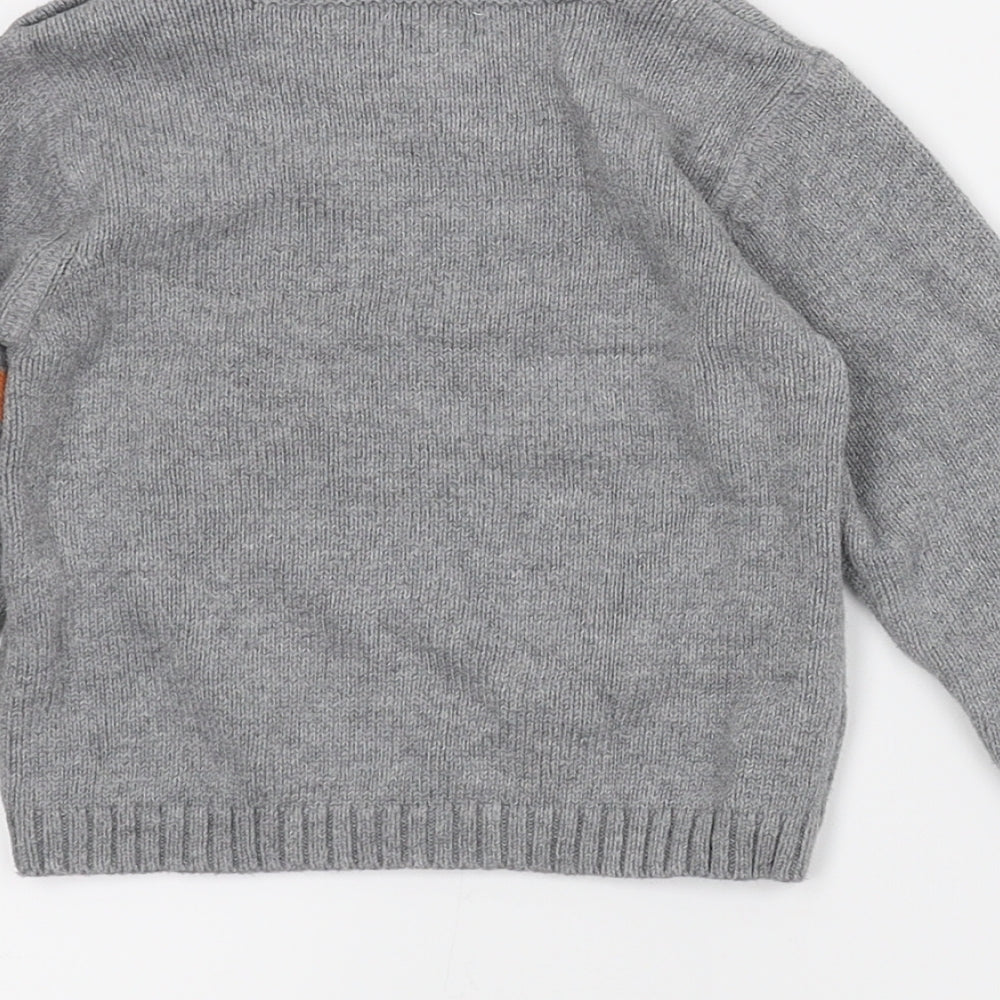 Grain debbe Boys Grey Pullover Jumper Size 18-24 Months