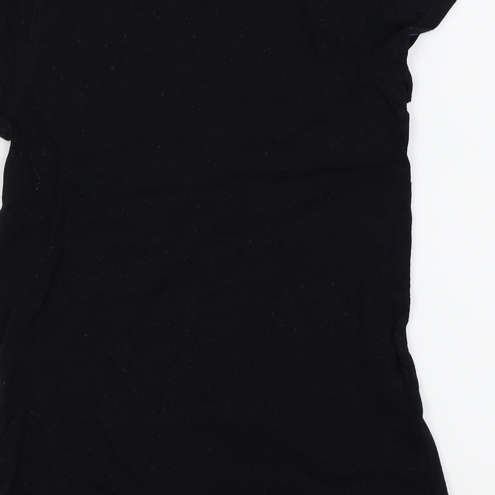 Preworn Womens Black Basic T-Shirt Size 10