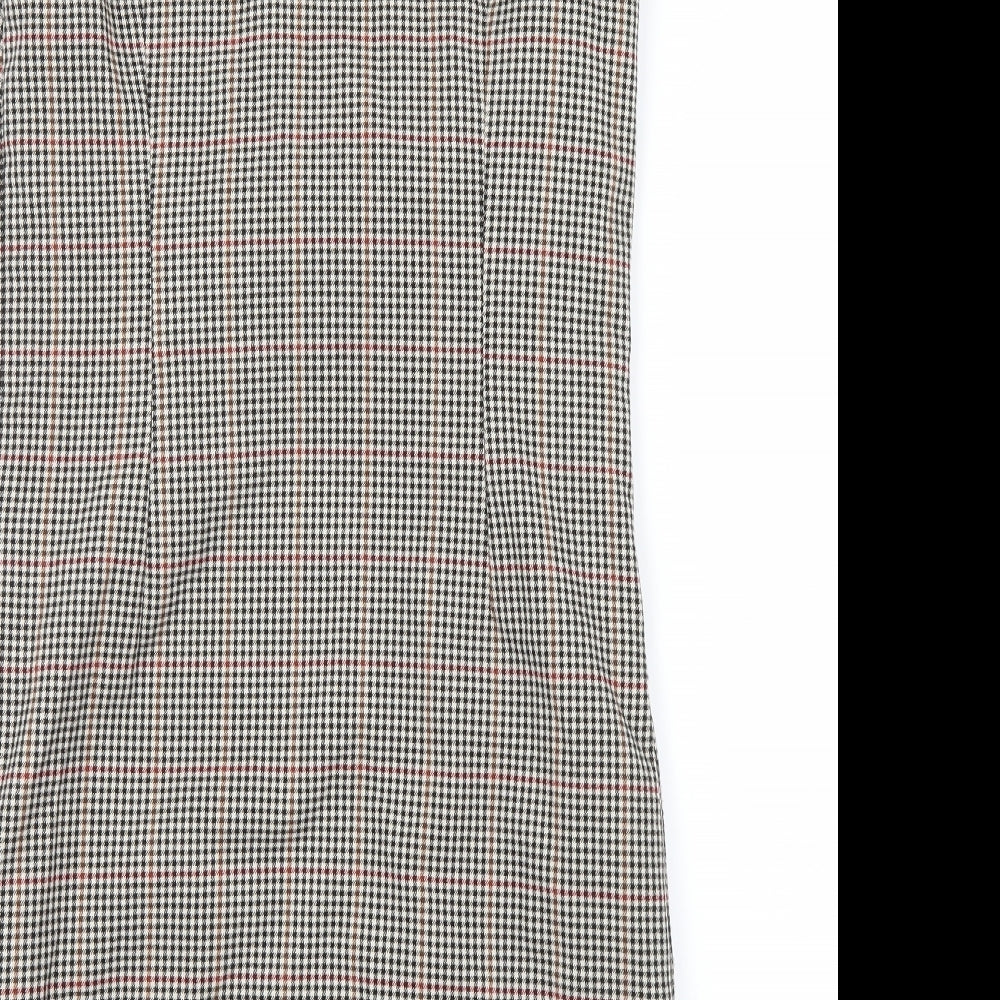 NEXT Womens Black Check Shirt Dress Size 6 - Tailored