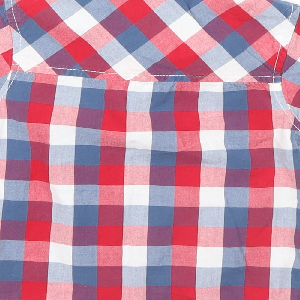 Next Boys Red Check Basic Button-Up Size 6-9 Months