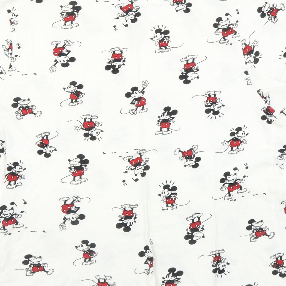 Disney Womens White Basic T-Shirt Size 6