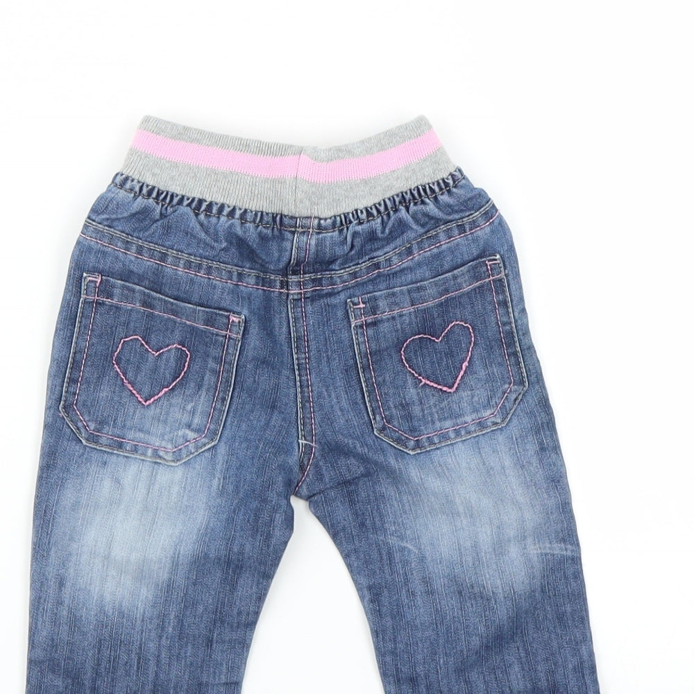 Peacocks Girls Blue Jogger Jeans Size 3-6 Months