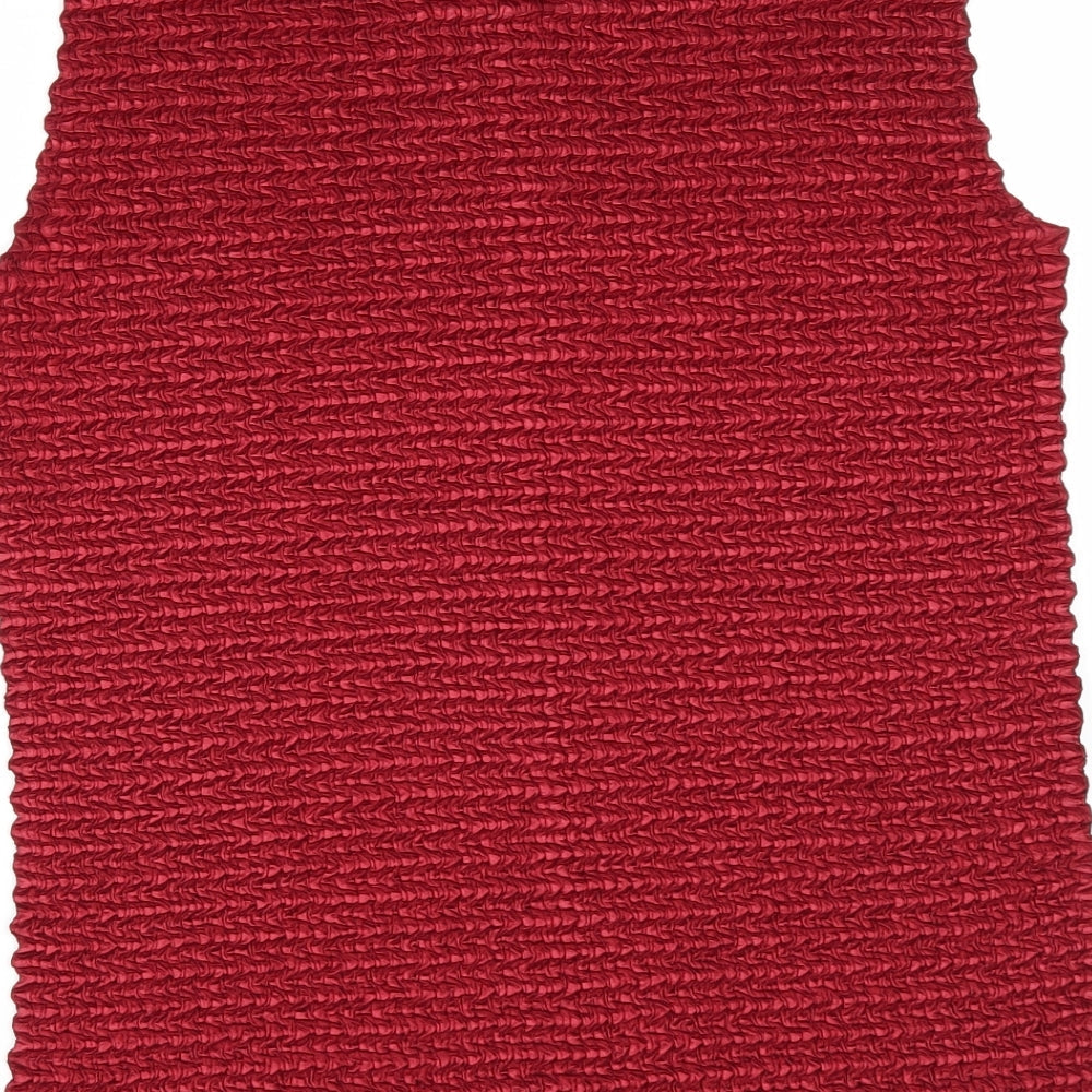 Dressbarn Womens Red Basic T-Shirt Size 14