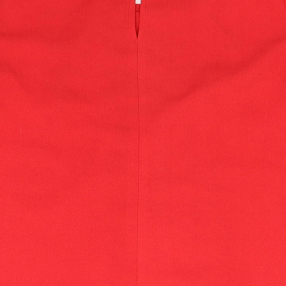 Ax Womens Red Basic Blouse Size 10