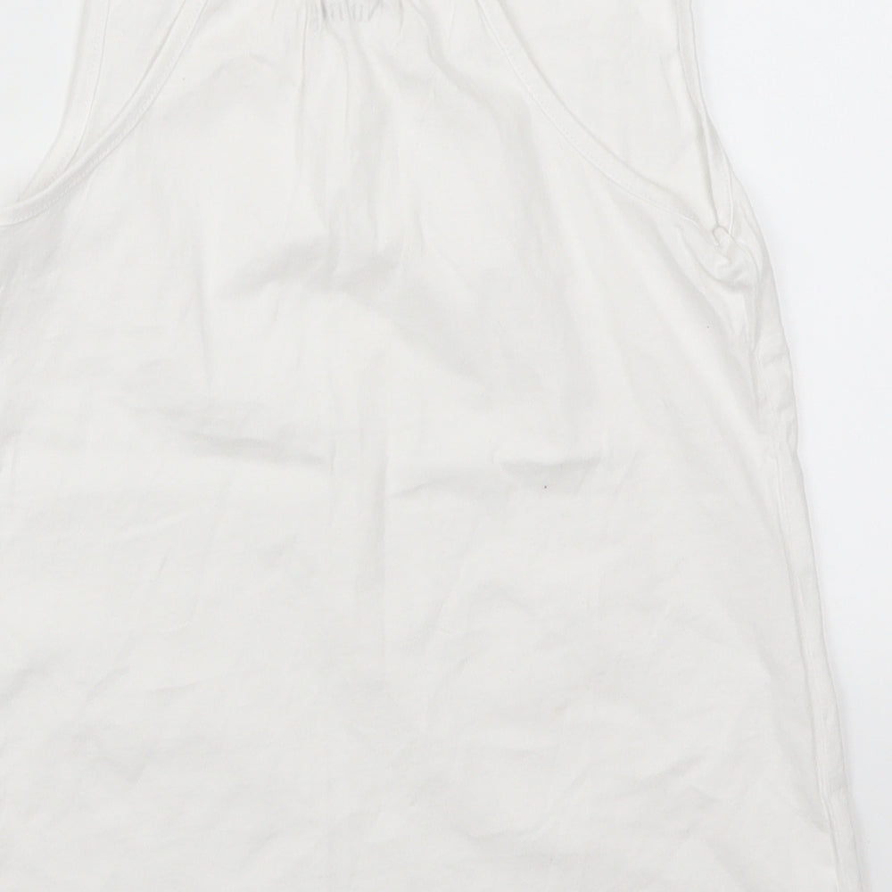 Nutmeg Girls White Basic Tank Size 11-12 Years