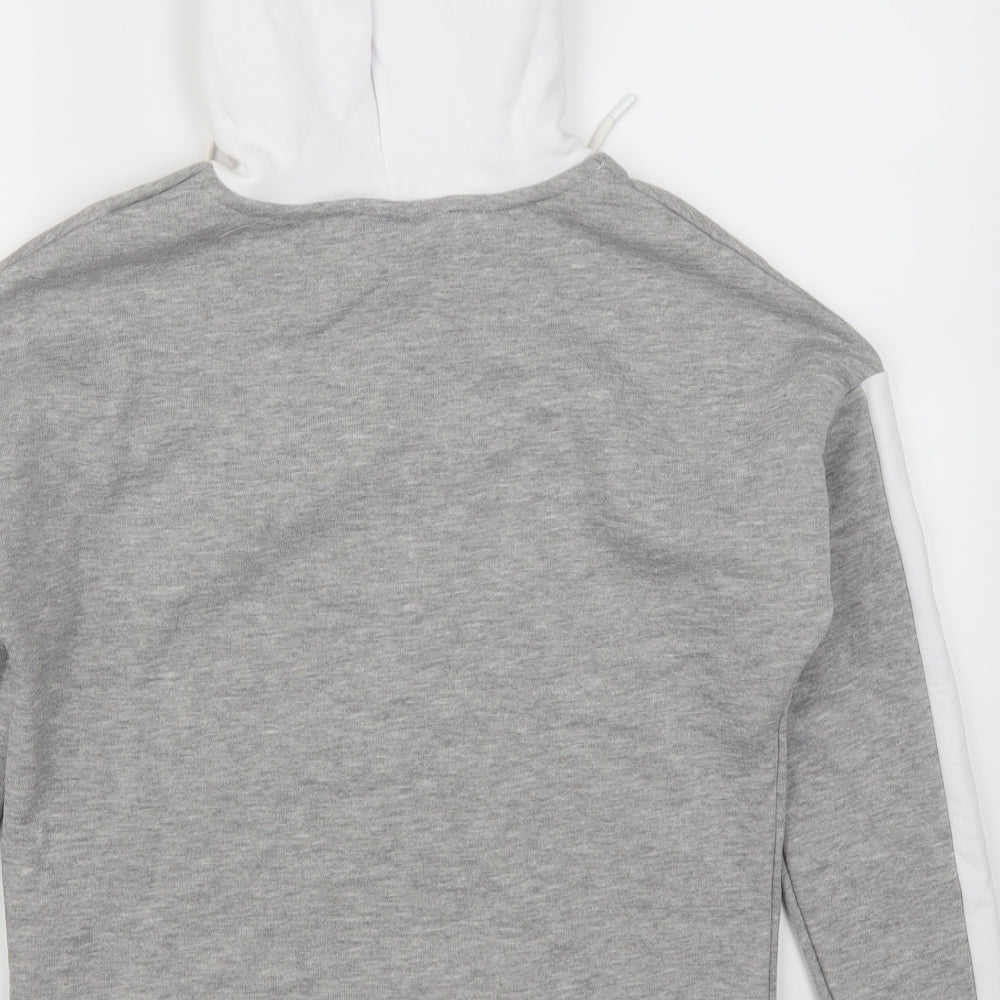 Closure Womens Grey Pullover Hoodie Size 10