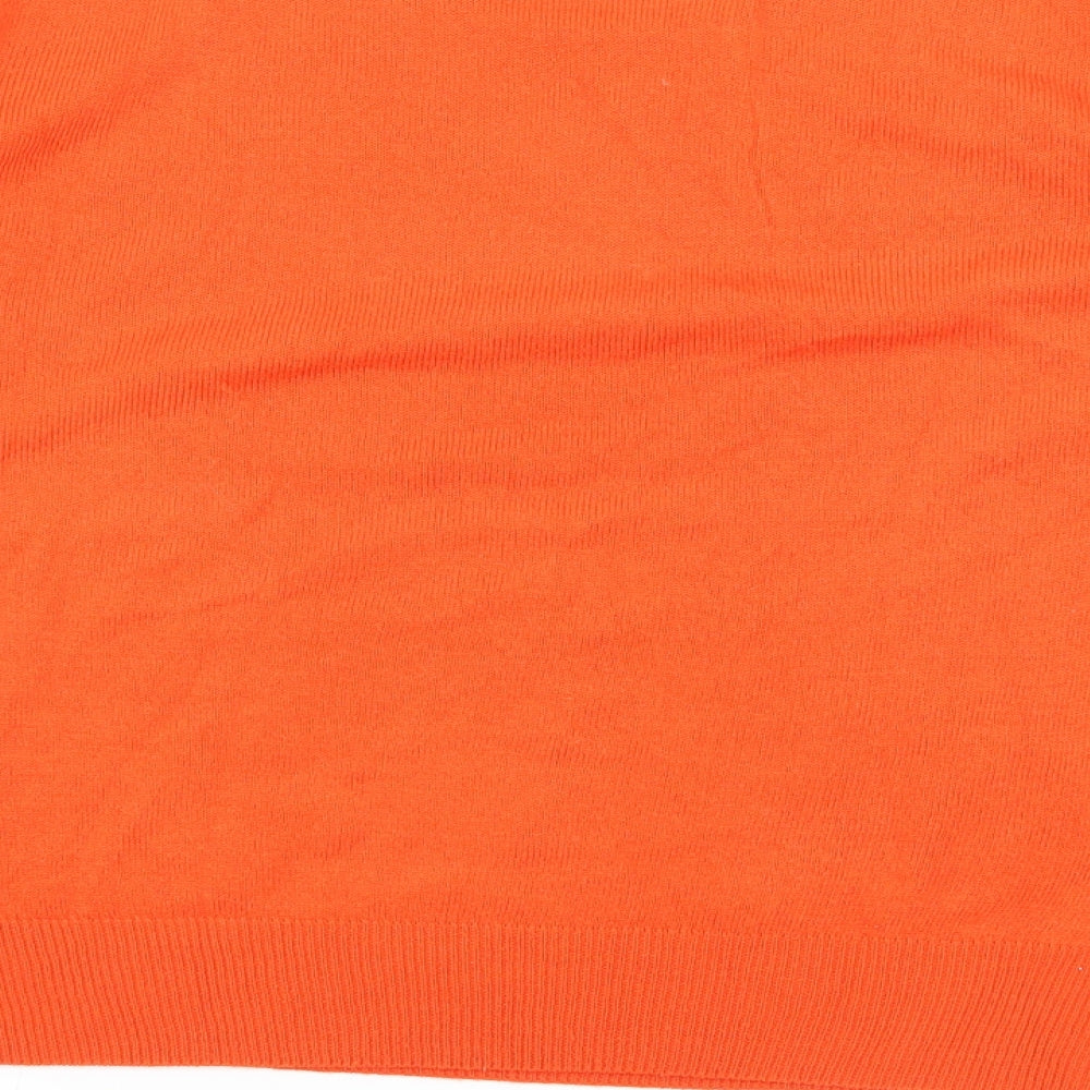 PEP & CO Womens Orange Knit Pullover Jumper Size 16