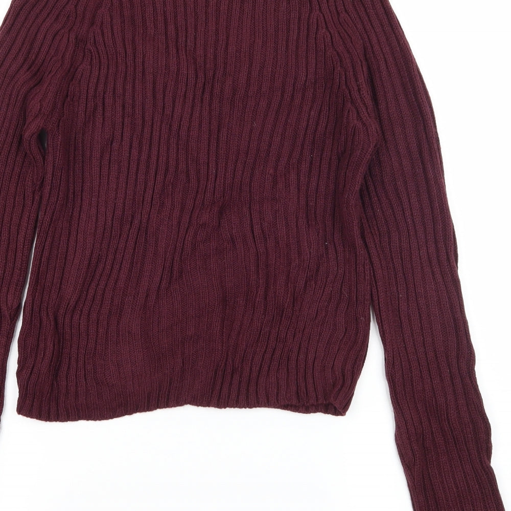 Select Womens Purple Knit Pullover Jumper Size 10