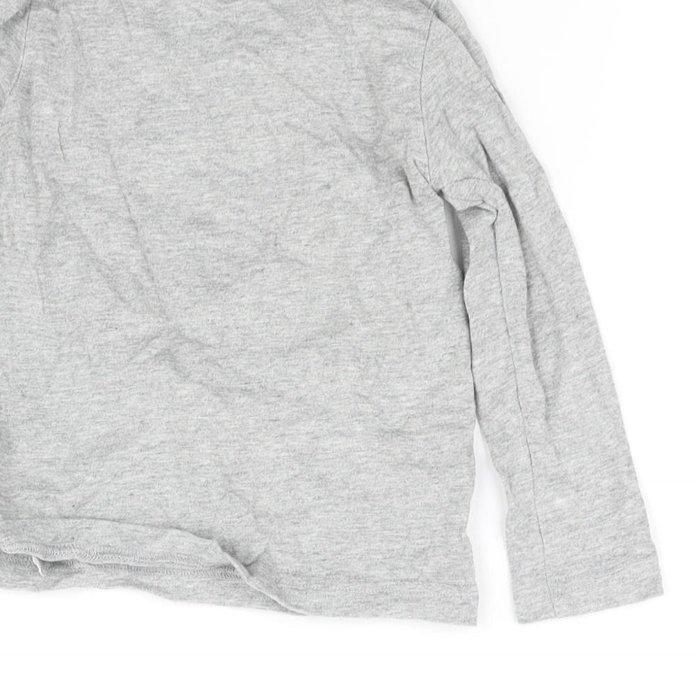 pre worn Girls Grey Basic T-Shirt Size 2-3 Years