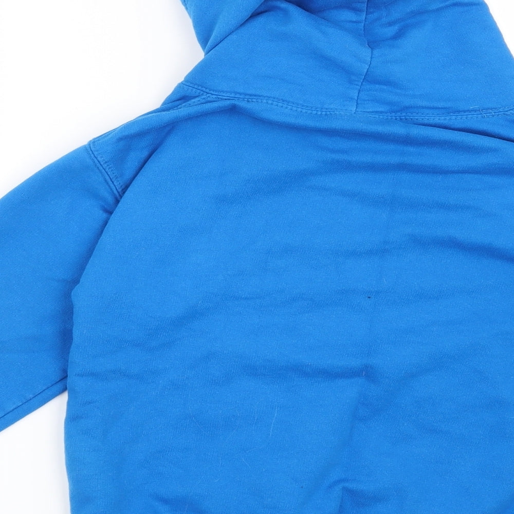 Awdis Girls Blue Pullover Hoodie Size 9-10 Years - Unicorn-Darcie