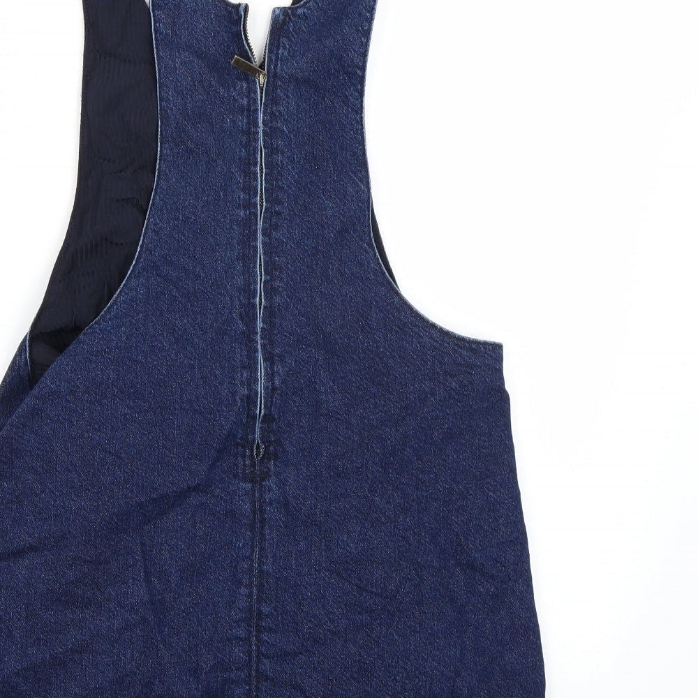 Pull & Bear Womens Blue Dungaree One-Piece Size S